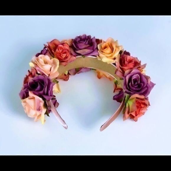 Stunning Handmade Pink Pastel Spring Rose Goddess Flower Crown. main image 5